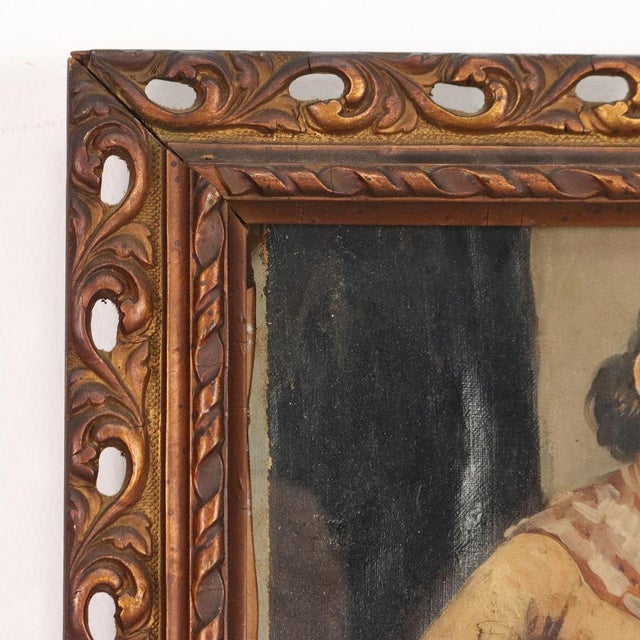 Three Female Figures, Oil on Canvas, Framed For Sale - Image 7 of 9