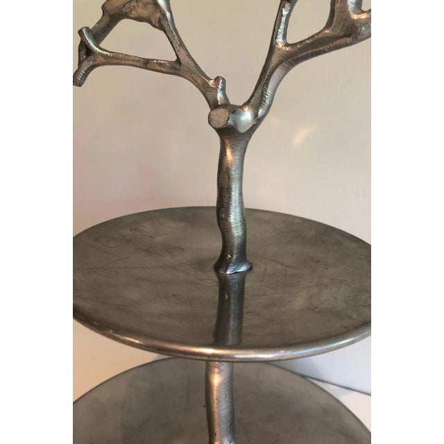 1970s Aluminum Bird and Branch Serving Pieces - Set of 3 For Sale - Image 12 of 13