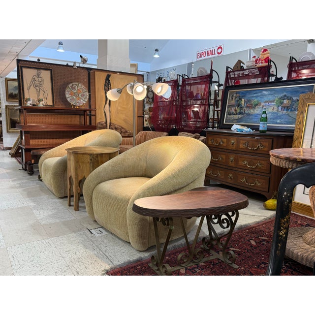 1980s Pair of Club Chairs by Robert Scott For Sale - Image 12 of 12
