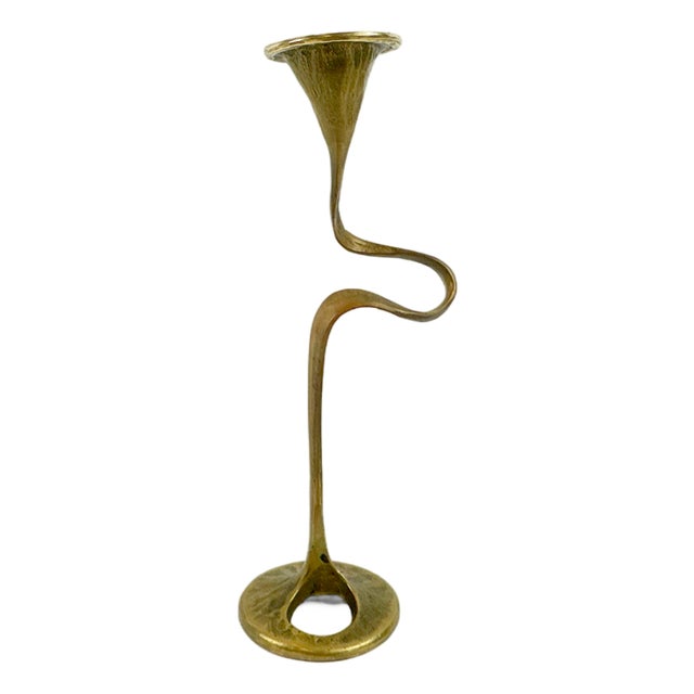 Mid-Century Bronze Amadeus Series Candleholder attributed to Kurt Jesch for Fratelli Tonini, 1950s For Sale