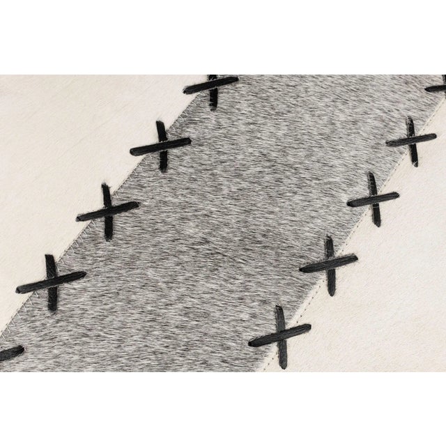 Canvello Genuine Cowhide Leather Decorative Throw Pillows With Feather Down Inserts- Set of 2 For Sale - Image 4 of 7