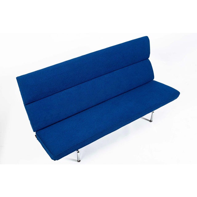 Mid Century Blue Sofa Compact by Eames for Herman Miller 1970s For Sale In Detroit - Image 6 of 12
