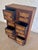 Brown Pair Vintage Leather & Cane Four Drawer Apothecary Chests, 1980s For Sale - Image 8 of 8