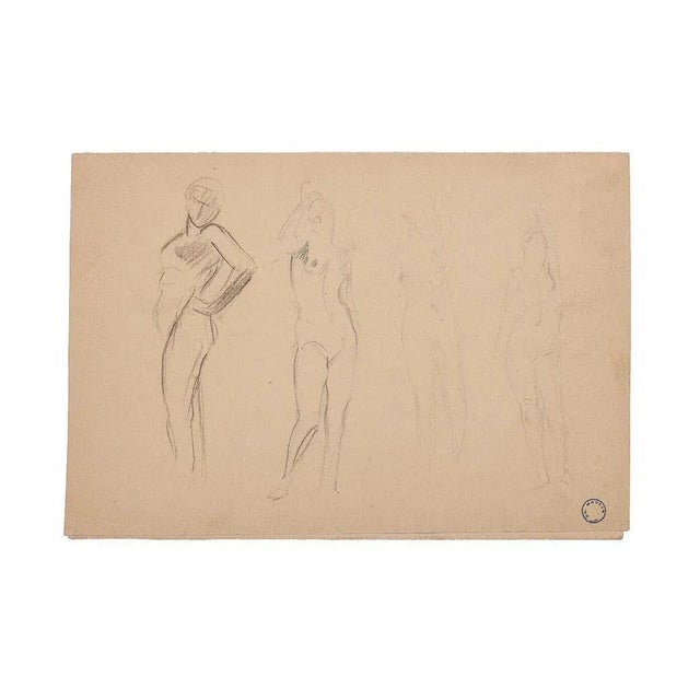 Figures of Women is an original pencil drawing realized by Charles Lucien Moulin in the early 20th century. Good...