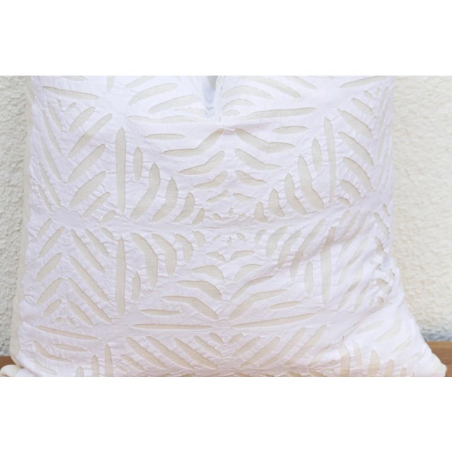 Indian Debja Applique Pillow Cover For Sale - Image 3 of 5