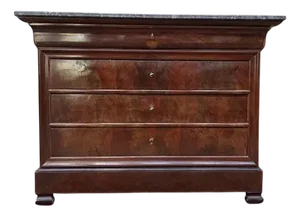 Louis Philippe Mahogany and Marble Chest of Drawers