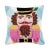 Traditional Festive Gingham Nutcracker Hook Pillow 16" x 16" For Sale - Image 3 of 3