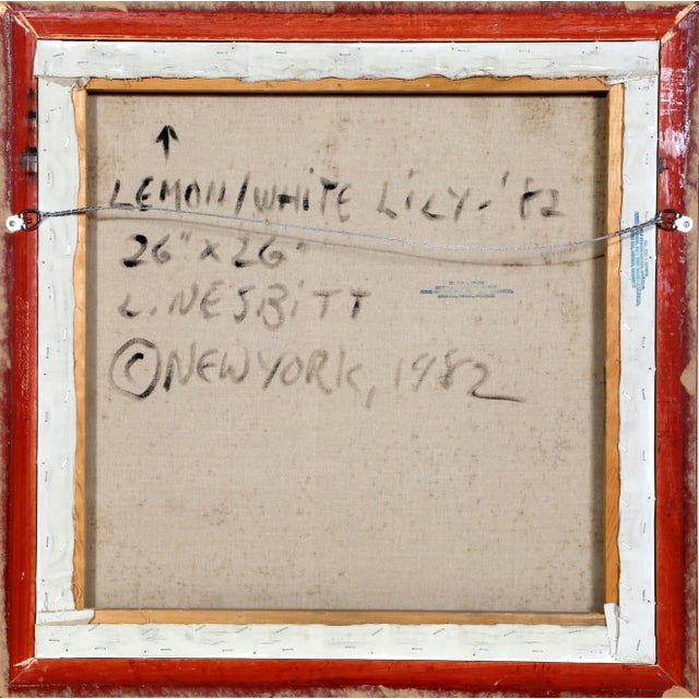 Artist: Lowell Blair Nesbitt, American (1933 - 1993) Title: Lemon White Lily Year: 1982 Medium: Oil on Canvas, signed and...