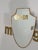 Vintage Italian Brass Shield Mirror 1970s For Sale - Image 4 of 6