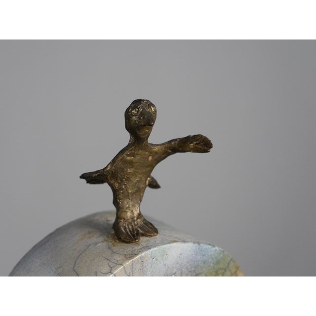 Handcrafted Sculptural Ceramic Jewelry Box, Europe, 1980s For Sale - Image 6 of 12