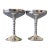 2 Mid Century Fb Rogers Silver Plated Goblets With Twisted Vine Stems For Sale