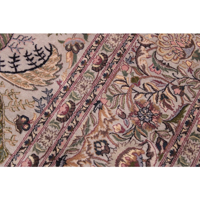 1990s Shabby Chic 1990's Botanical Nagi Pak-Persian Gray/Gray Wool Rug - 9'1'' X 12'5'' For Sale - Image 5 of 9