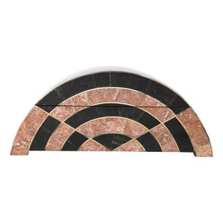 Mid-Century Tessellated Marble Demilune Box by Celerie Kemble for Maitland Smith For Sale