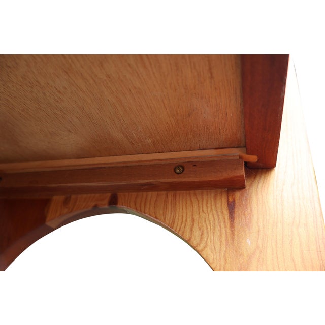 1970s Childs Custom Handcrafted Cherry Drop-Front Secretary Desk & Chair For Sale - Image 18 of 18