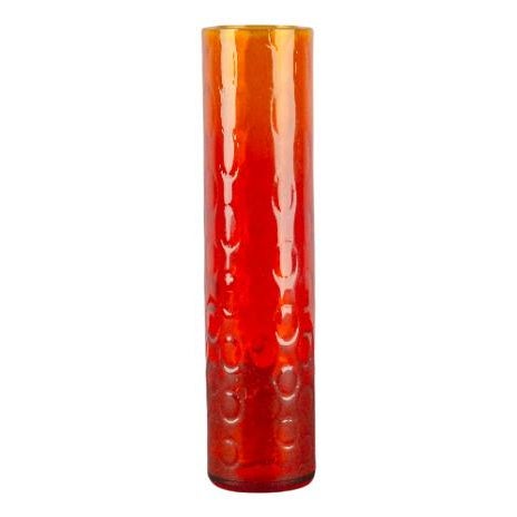 Red Mid-Century Cylinder Vase, 1960s For Sale - Image 8 of 8