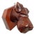 1930s Folk Art Hand Carved Wood Terrier Dog Wall Sculpture For Sale