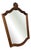 Vintage French Oak Wall Mirror with Carved Shell Crest Frame For Sale