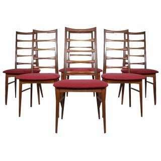 Lis Dining Chairs in Teak by Niels Koefoed for Hornslet Møbelfabrik, 1960, Set of 6 For Sale