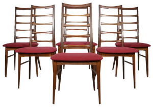 Lis Dining Chairs in Teak by Niels Koefoed for Hornslet Møbelfabrik, 1960, Set of 6