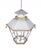 Metal Vintage French Chinoiserie Three-Tier Pagoda-Shaped Metal Chandelier, White, Light Blue, and Gold For Sale - Image 7 of 11