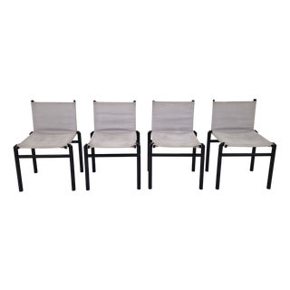 Mastro Dining Chairs attributed to Afra & Tobia Scarpa for Molteni, Italy, 1980s, Set of 4 For Sale