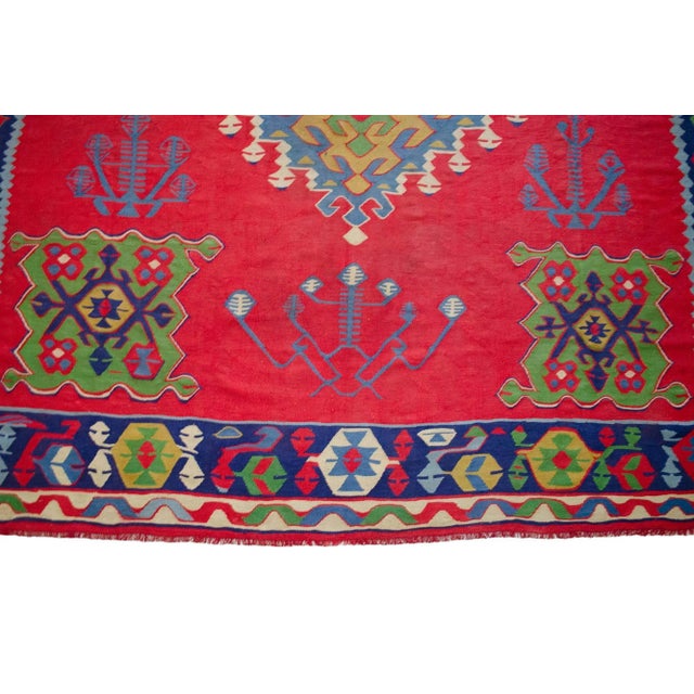 1930s Antique Oushak Rug Turkish Hand Woven Oversized Area Rug - 10′ × 11′3″ For Sale - Image 11 of 12
