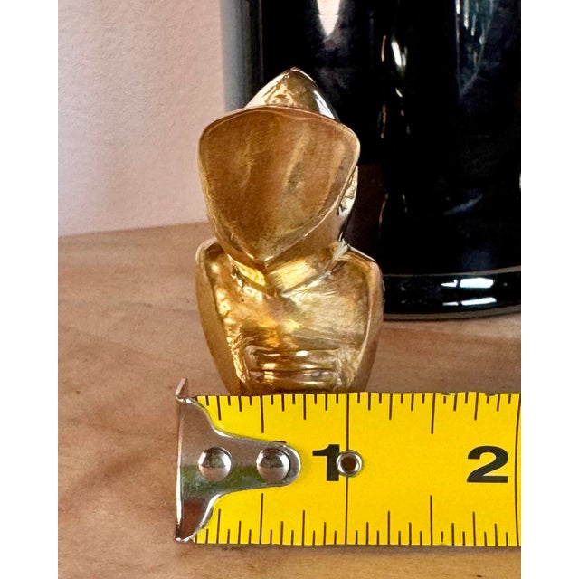 Vintage Kansas J Hawk Brass Paperweight Statue For Sale - Image 6 of 8