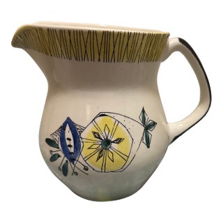 Vintage Stavangerflint Norway Flamingo "Bambus" Milk Jug Pitcher - Designed by Inger Waage For Sale