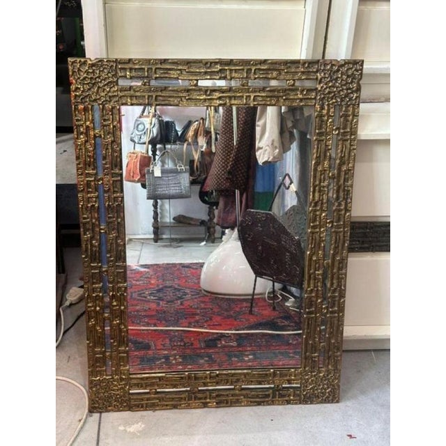 1970s Vintage Mirror with Bronze Frame, 1970s For Sale - Image 5 of 11