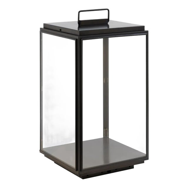 Tekna Ilford Large Battery-Powered Floor Lamp With Bronze Finish and Clear Glass For Sale