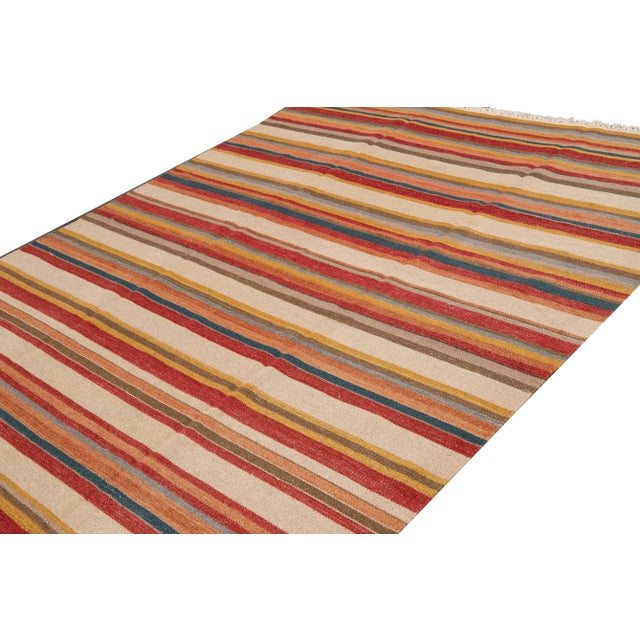 21st Century Modern Kilim Rug 6 '6'' X 9' 4''. For Sale - Image 12 of 13