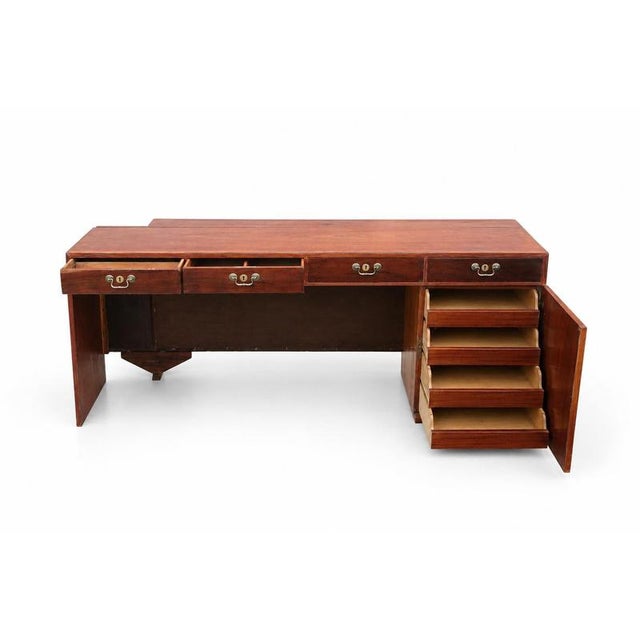 Wood Vintage Scandinavian Desk in Teak and Mahogany, 1940s For Sale - Image 7 of 12