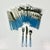 This set of vintage Lucite and Stainless Steel flatware is a gorgeous French Cornflower Blue. The photographs show a...