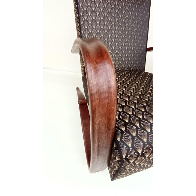 Black H-269 Armchairs by Jindrich Halabala for Up Zavody, 1930s, Set of 2 For Sale - Image 8 of 15