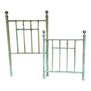1970s Twin Size Brass Headboard and Footboard
