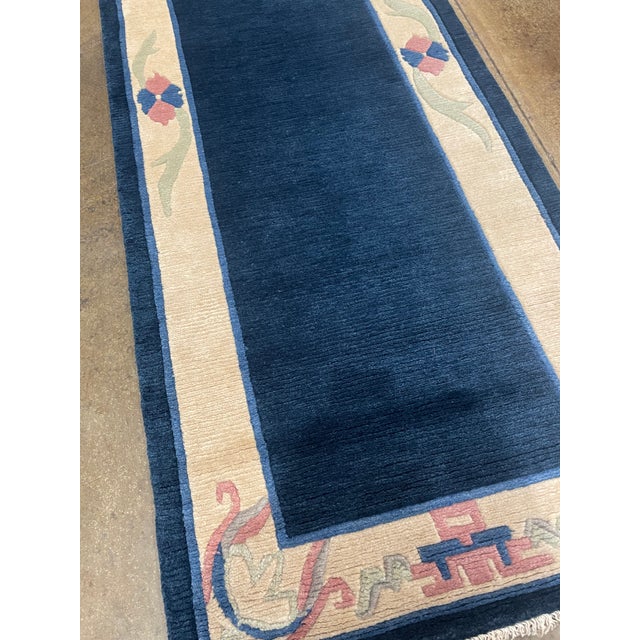 1990s Handwoven Tibet Style Runner Rug 2'6" X 10'8" For Sale In Dallas - Image 6 of 6