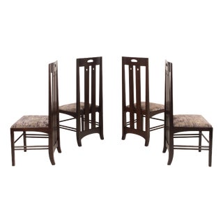Ash Wood Ingram Low Chairs by Charles Rennie Mackintosh for Cassina, 1980, Set of 4 For Sale