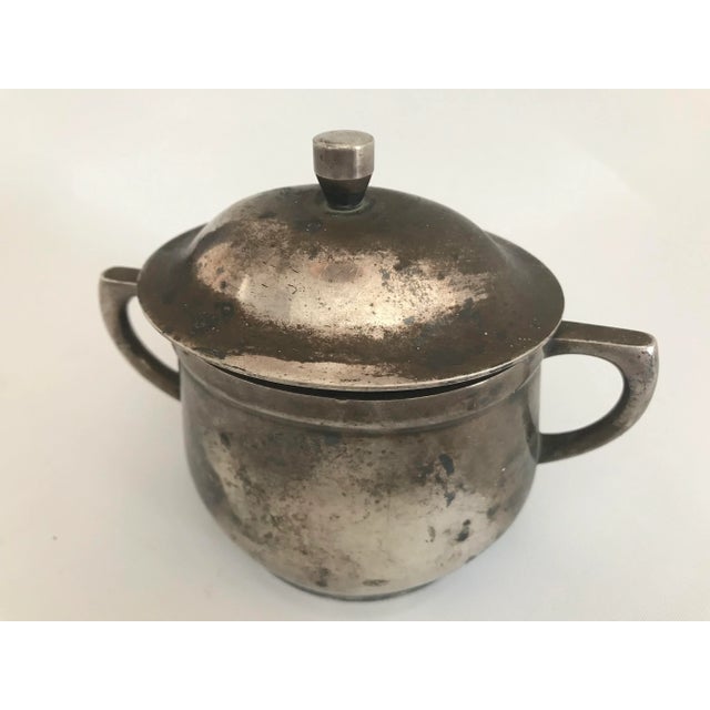 Traditional Antique Copper Sugar Bowl For Sale - Image 3 of 11