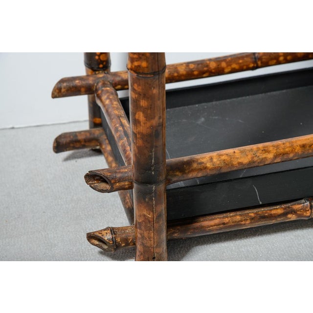 Antique Burnt Bamboo Hat Rack With Mirror, C. 1900, English Chairish