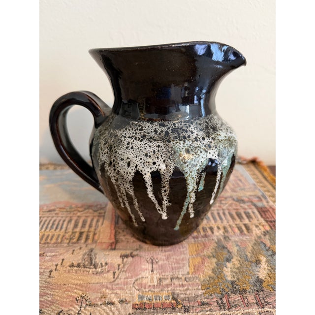 Signed 1988 Joel De La Vega Studio Art Pottery Drip Glaze Pitcher For Sale In Naples, FL - Image 6 of 6