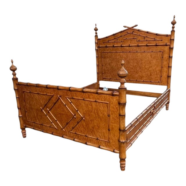 Bernhardt British Colonial Style Queen Size Bed For Sale