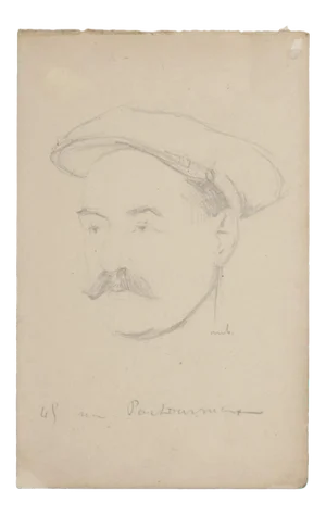 Bernard Millerent Portrait Original Drawing in Pencil