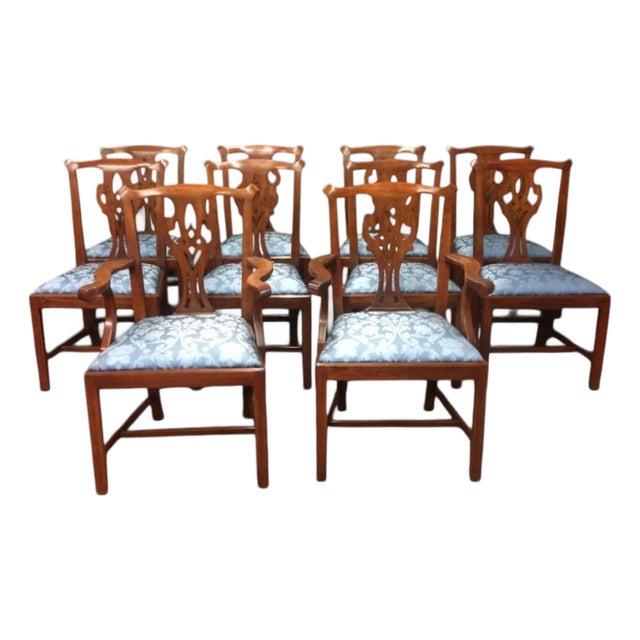Vintage Dining Chairs, Henkel Harris Furniture, Set of Ten For Sale