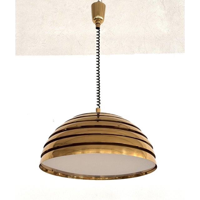 Mid-Century Modern Mid-Century Modern Brass Pendant Light by Vereinigte Werkstätten from Vereinigte Werkstätten Collection, 1960s For Sale - Image 3 of 18