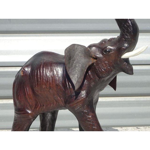 Animal Skin Asian Leather Elephant Figurine, 1960s For Sale - Image 7 of 15