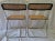 1970s Mid-Century Elios Italian Chrome and Cane Fold Chairs- a Pair For Sale - Image 4 of 13