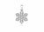 A delicate 14K white gold snowflake pendant set with natural round brilliant-cut diamonds in an elegant six-point design....