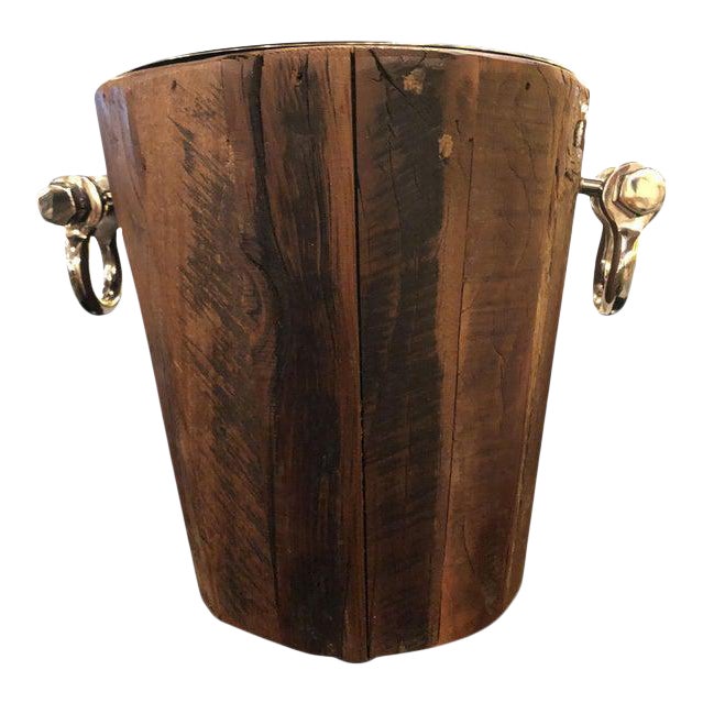 Rustic Style Wooden Ice Bucket Chairish