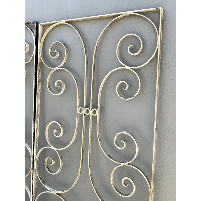Mid 20th Century Vintage Wrought Iron Scrollwork Panels For Sale - Image 5 of 12