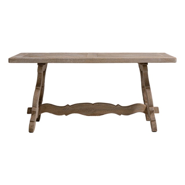 Oak French Coffee Table France 1970s For Sale